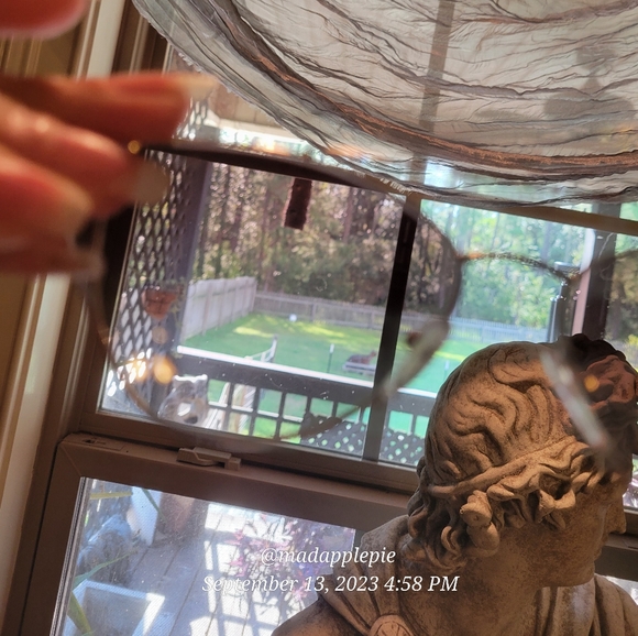 Prada SPR65V Unisex Cat Eye Modified Aviator Sunglasses Gold Metal Frame MA#4 - Picture 15 of 16